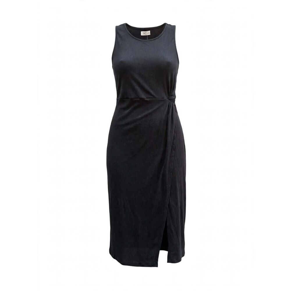 Maurices Black Sleeveless Knot-Detail Midi Dress XL